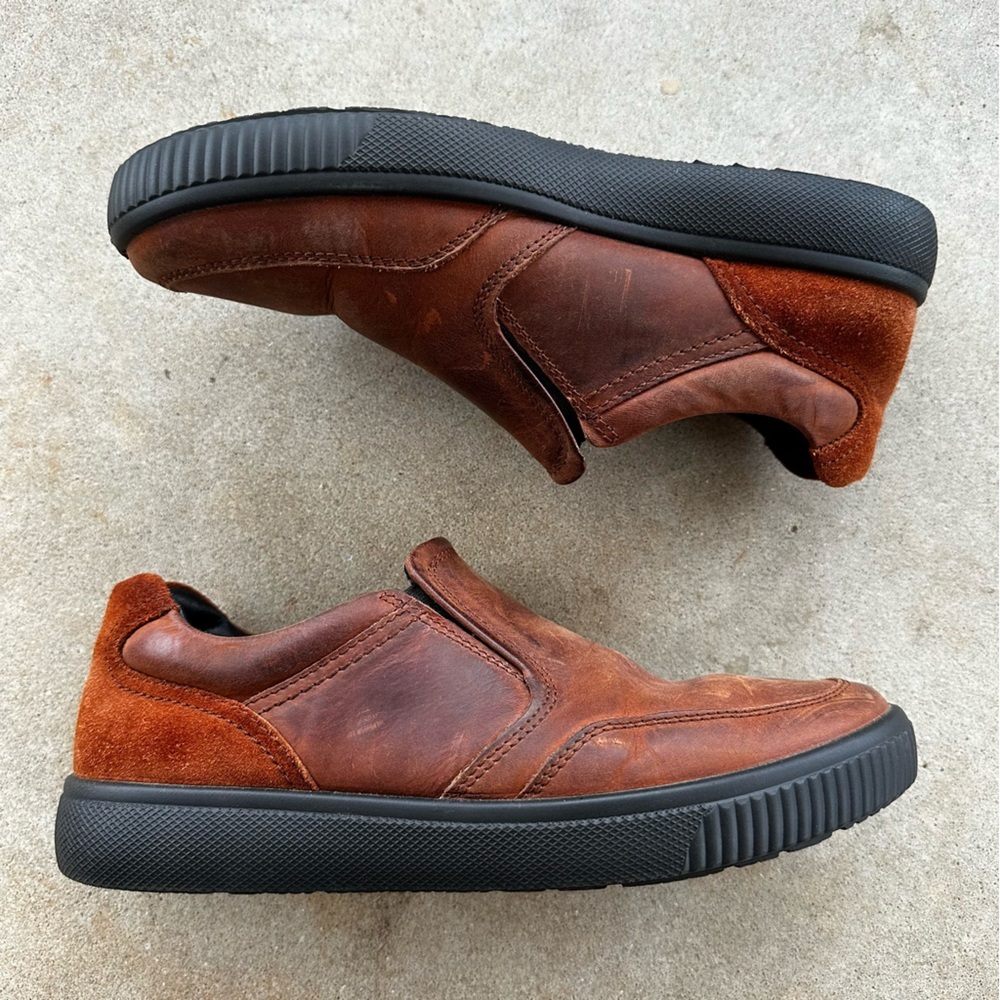 Hotter Leather Slip On Brown Shoes Men’s Size 9.5 Made in England